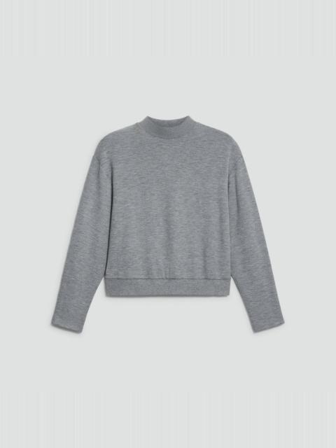 Mock Neck Sweatshirt in Double-Knit Jersey