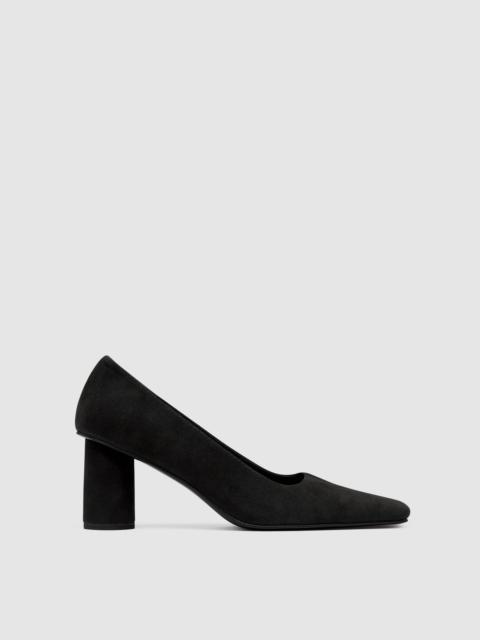 Suede Cylinder Pump - Black
