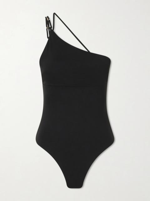 One-shoulder Embellished Swimsuit