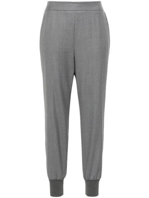 wool tapered trousers