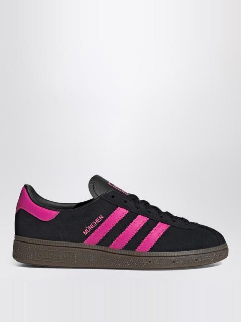 Sneaker München in black/fuchsia suede