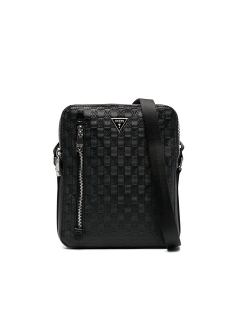 logo-plaque messenger bag