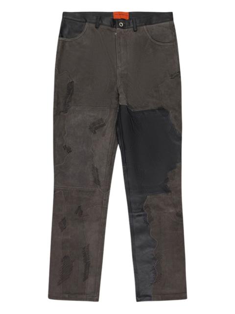 Bark leather trousers