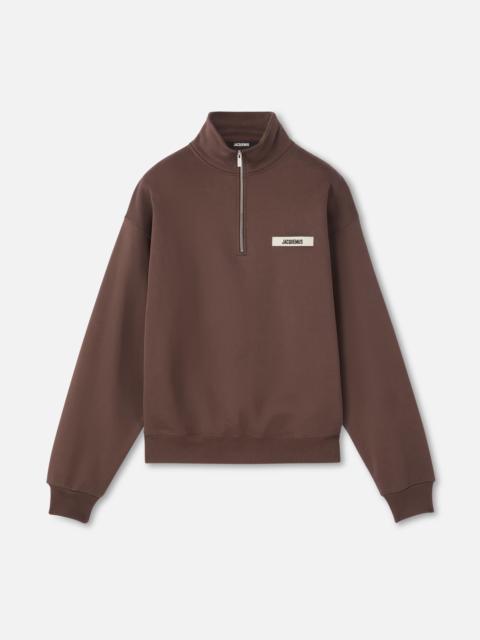 The Gros Grain zipped-rollneck sweatshirt