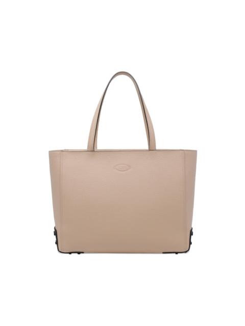 gommino zipped leather shoulder bag