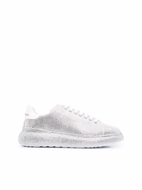 crystal-embellished low top sneakers