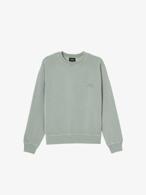 FERNANDO SWEATSHIRT - GRAY-GREEN LOOSE-FIT SWEATSHIRT WITH SMALL A.P.C. LOGO