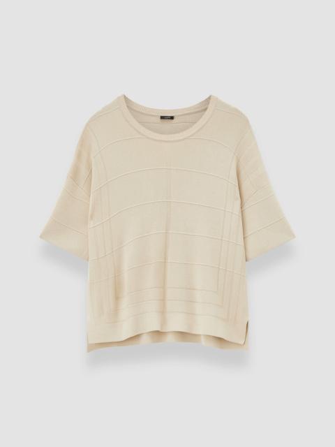 Viscose Grid Knit T-Shirt