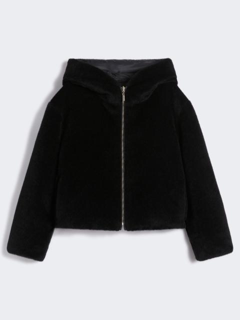 OLLY Short, reversible alpaca and wool padded jacket