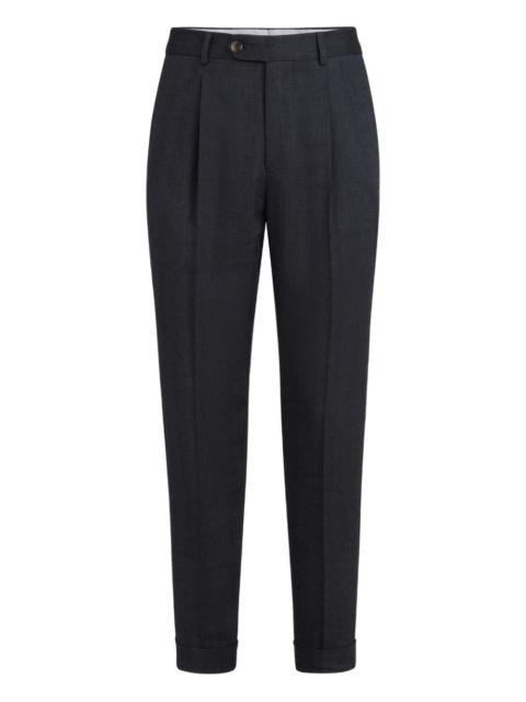 chevron pleated trousers