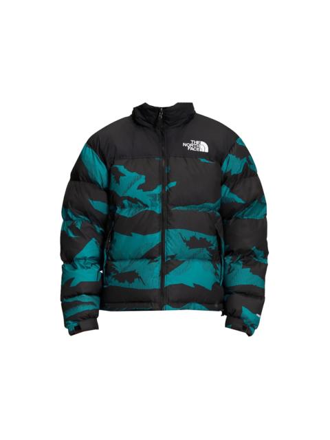 The North Face 1996 Retro Nuptse 700 Fill Packable Jacket Harbor Blue/Linear Mountain Print
