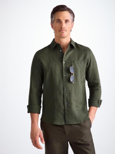 Men's Shirt Monaco Linen Khaki