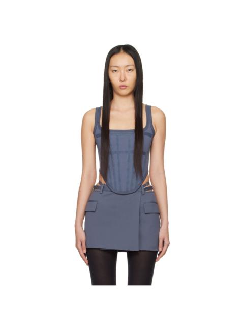Gray Corset Tank Top