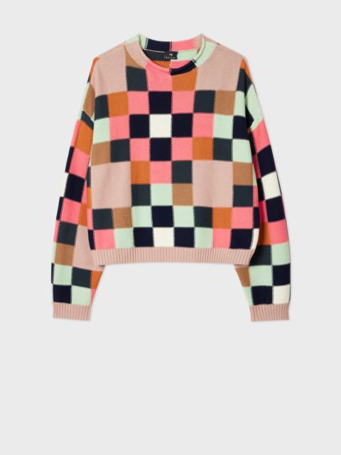 Women's Geometric Square Knitted Sweater