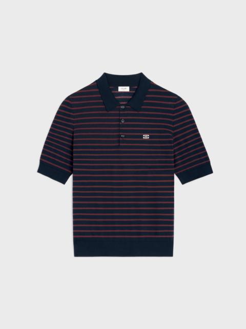 short-sleeved polo sweater IN fine cotton