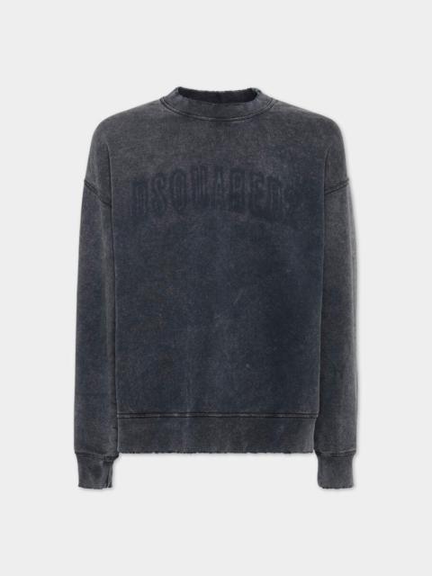 LOOSE FIT RAW EDGE CREWNECK