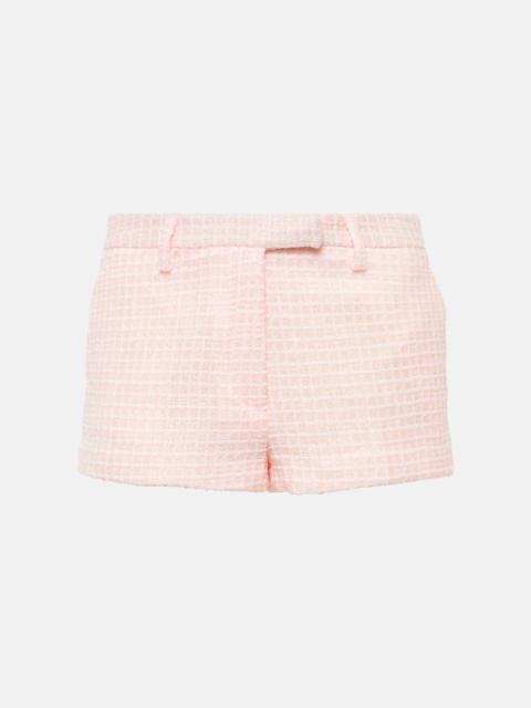 Sequined tweed shorts