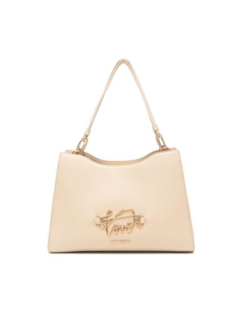 logo-lettering tote bag