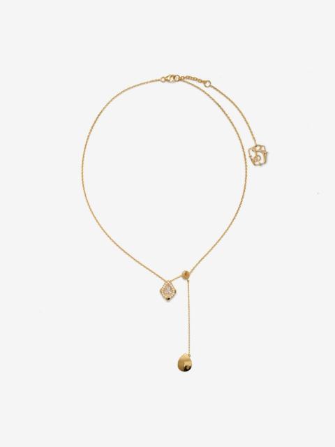 Gold-plated Shield Pendant Necklace