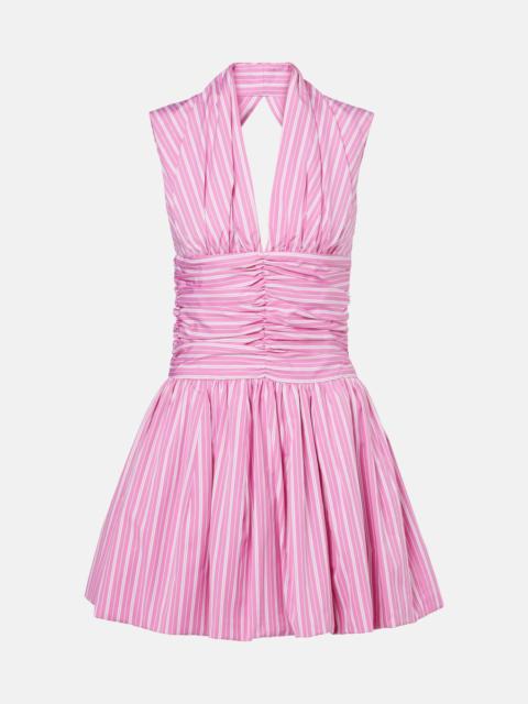 Bloomer striped cotton minidress