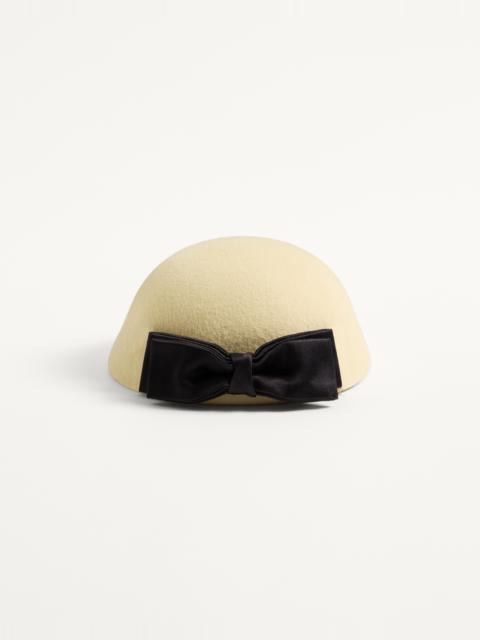 VLOGO SIGNATURE HAT IN LAPIN FABRIC WITH SATIN BOW