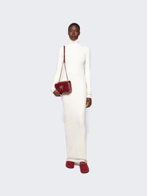 Turtleneck Dress Maxi Cream