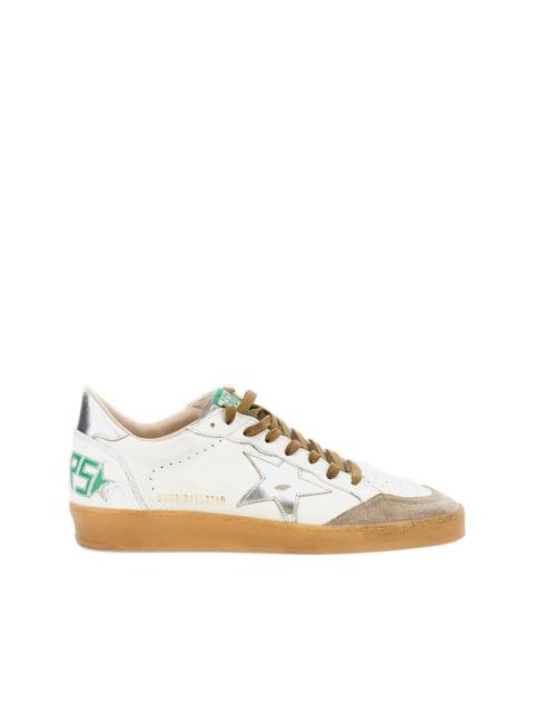 star-applique leather sneakers