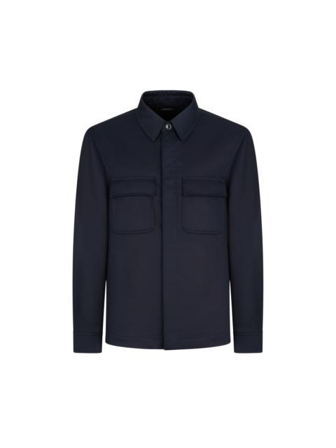 COTTON TWILL DOUBLE SPLITTABLE OVERSHIRT