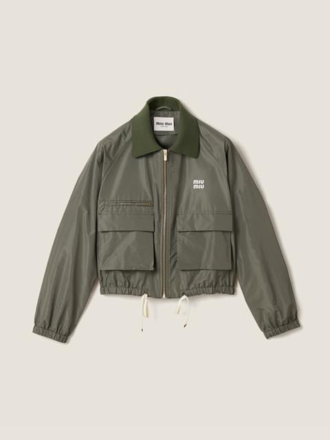 Technical fabric blouson jacket