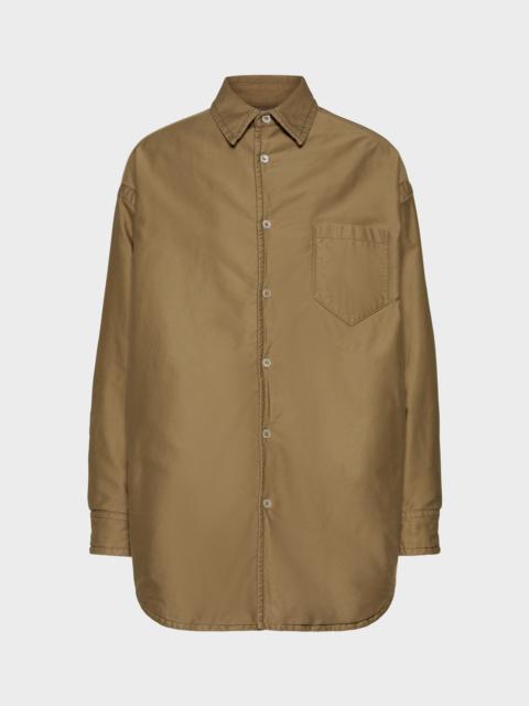 Padded Satin Cotton Shirt