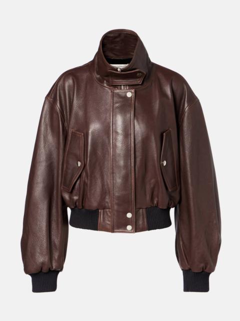 Briar leather bomber jacket