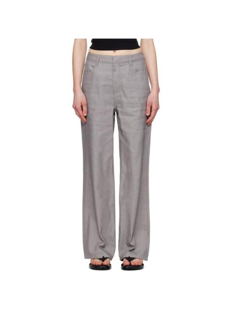 Gray Four-Pocket Jeans