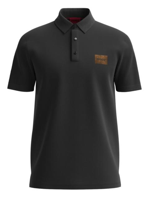 logo-detail polo shirt