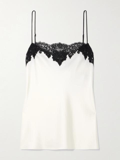 Lace-trimmed Satin Camisole