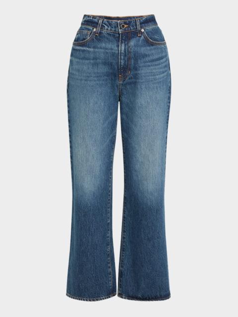Dylan High-Rise Straight Ankle Jeans