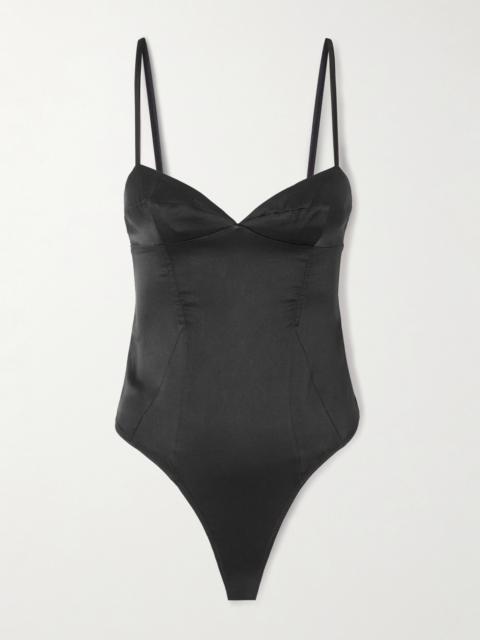 Tous Les Jours Stretch-silk Bodysuit
