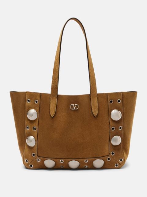 Nellcôte Medium suede tote bag