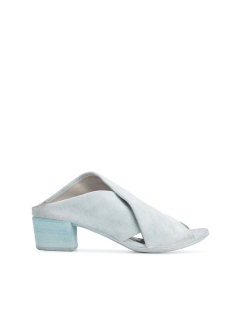 crisscross strap mules