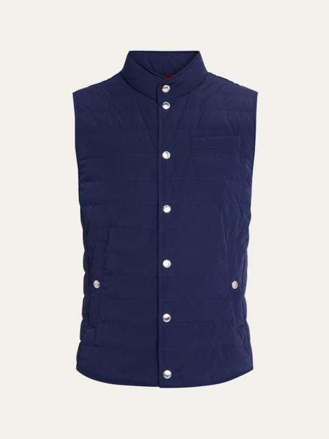 Men's Quilted Nylon Snap-Front Vest