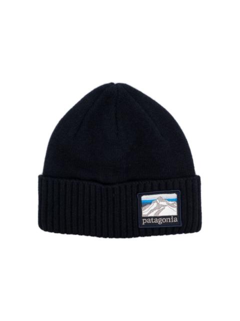 logo-patch ribbed beanie