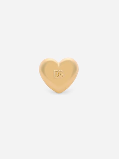 Heart ring with embossed DG logo