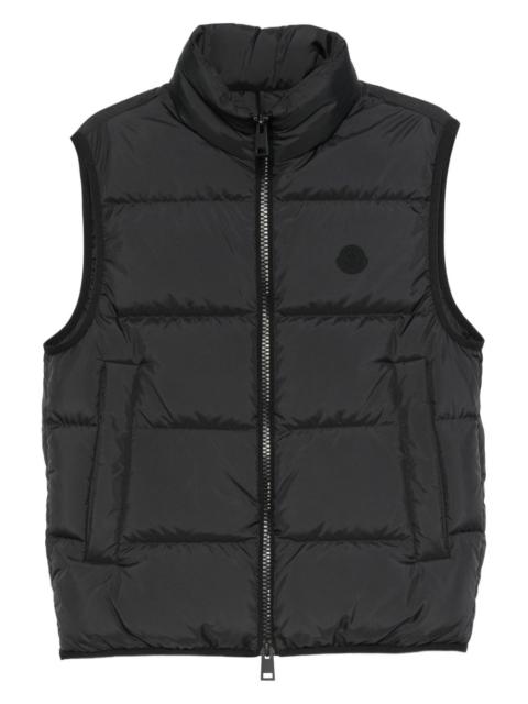 quilted zip-front vest