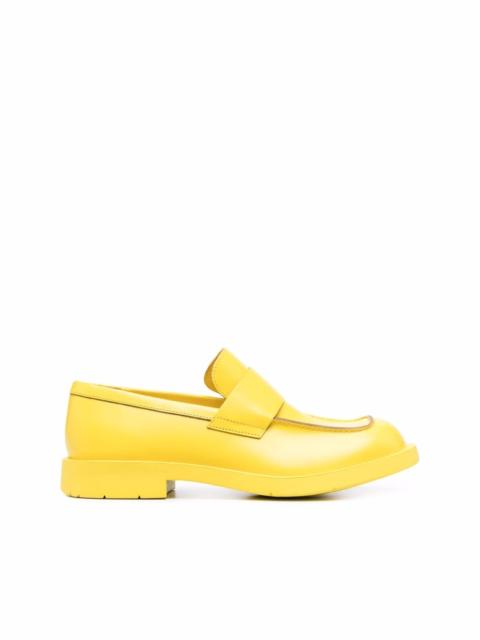 square-toe slip-on shoes