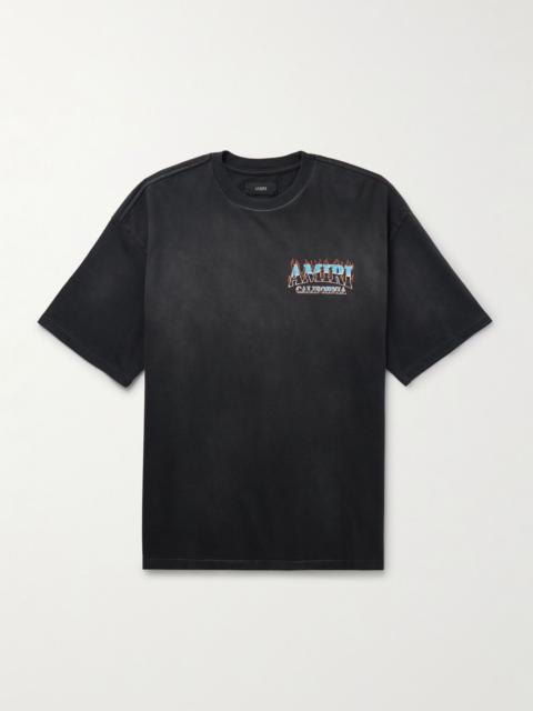 Sunny Place Logo-Print Cotton-Blend Jersey T-Shirt Black