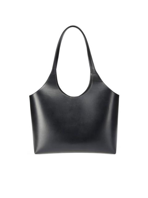 Cabas structured leather tote bag