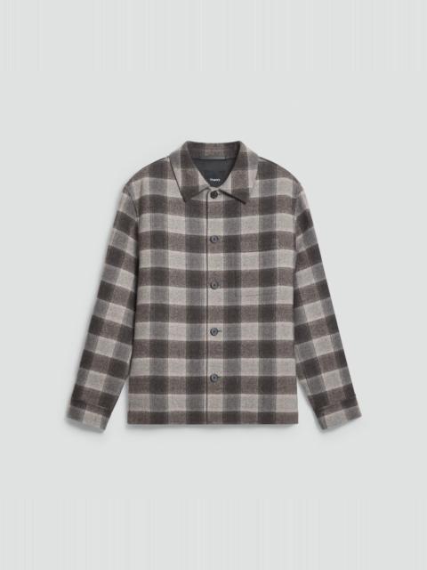 Overshirt in Checked Double-Face Wool-Cashmere