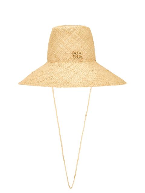 Monogram-Embellished Wide Brim Hat