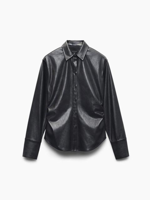 Leah Faux Leather Shirt