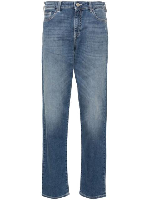 mid-rise slim-cut jeans