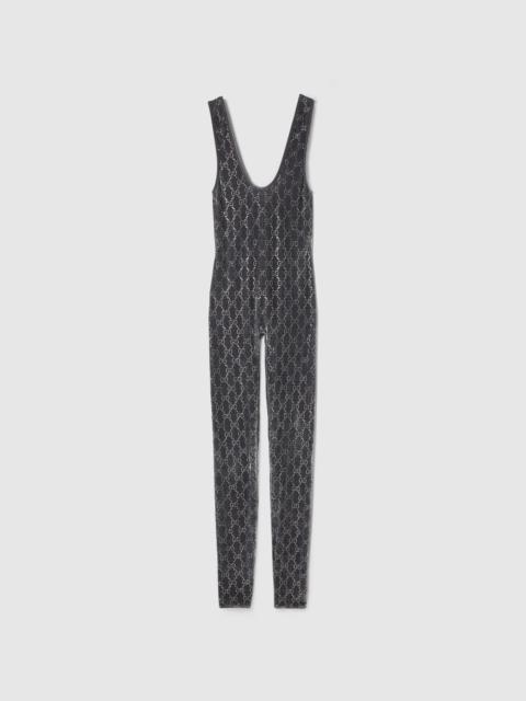 GG crystal embroidered jumpsuit